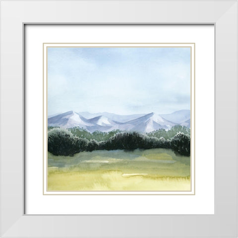 Blue Mountain Break I White Modern Wood Framed Art Print with Double Matting by Popp, Grace