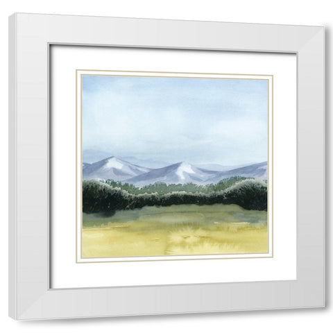 Blue Mountain Break II White Modern Wood Framed Art Print with Double Matting by Popp, Grace