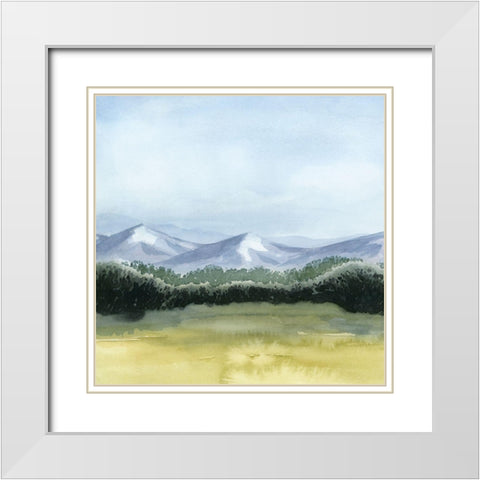 Blue Mountain Break II White Modern Wood Framed Art Print with Double Matting by Popp, Grace