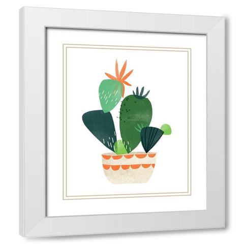 Happy Plants IV White Modern Wood Framed Art Print with Double Matting by Vess, June Erica