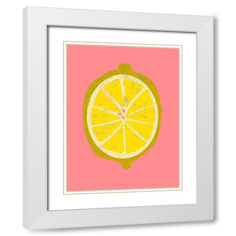 Fruit Party II White Modern Wood Framed Art Print with Double Matting by Zarris, Chariklia