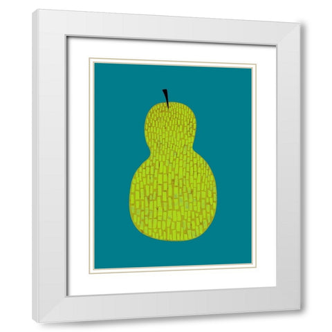 Fruit Party IV White Modern Wood Framed Art Print with Double Matting by Zarris, Chariklia