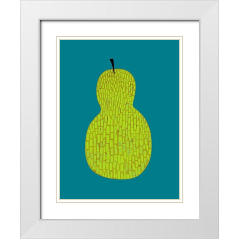 Fruit Party IV White Modern Wood Framed Art Print with Double Matting by Zarris, Chariklia