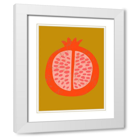 Fruit Party VI White Modern Wood Framed Art Print with Double Matting by Zarris, Chariklia