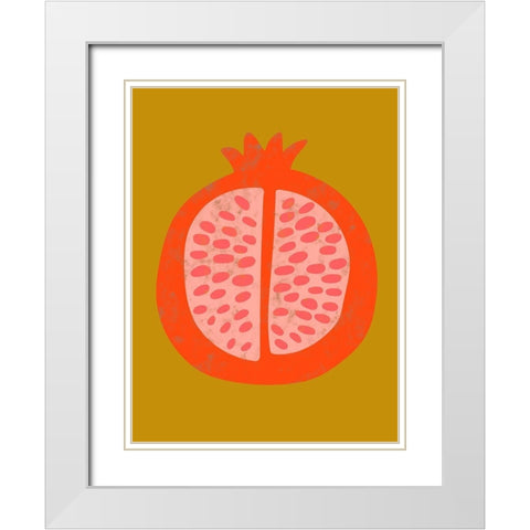 Fruit Party VI White Modern Wood Framed Art Print with Double Matting by Zarris, Chariklia