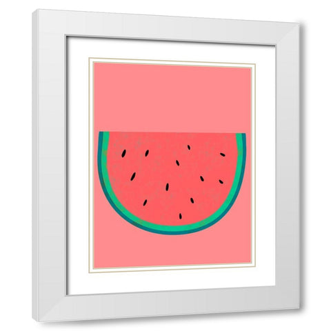 Fruit Party VIII White Modern Wood Framed Art Print with Double Matting by Zarris, Chariklia