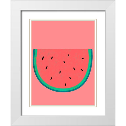 Fruit Party VIII White Modern Wood Framed Art Print with Double Matting by Zarris, Chariklia