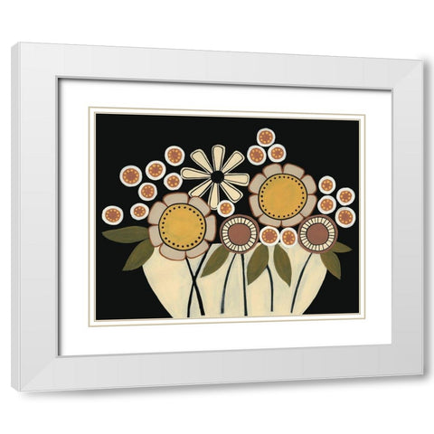 Summer Garden Floral I White Modern Wood Framed Art Print with Double Matting by Moore, Regina