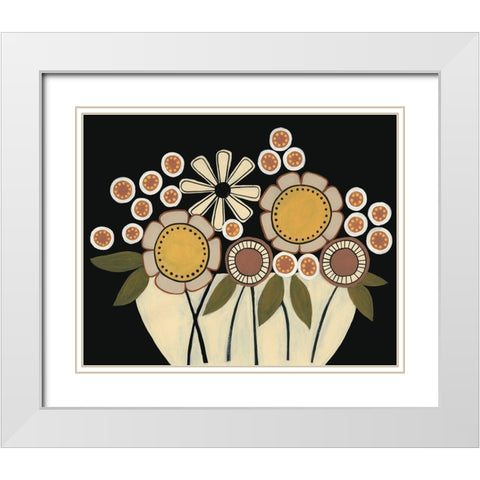 Summer Garden Floral I White Modern Wood Framed Art Print with Double Matting by Moore, Regina