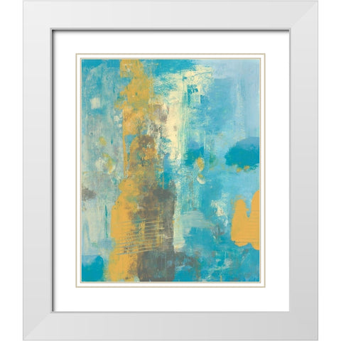 Caribbean Sea II White Modern Wood Framed Art Print with Double Matting by Moore, Regina