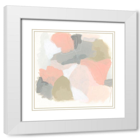 Pink Cloud IV White Modern Wood Framed Art Print with Double Matting by Vess, June Erica