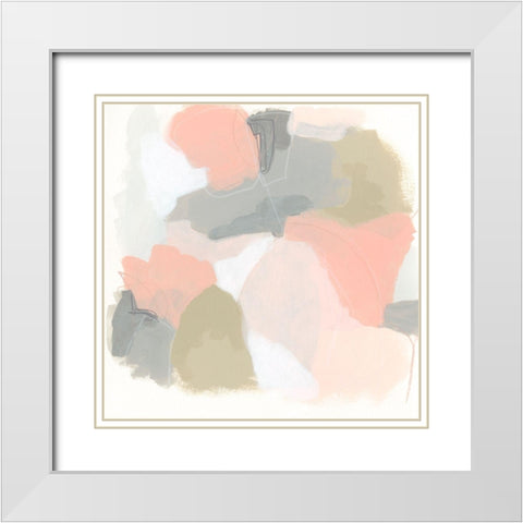 Pink Cloud IV White Modern Wood Framed Art Print with Double Matting by Vess, June Erica
