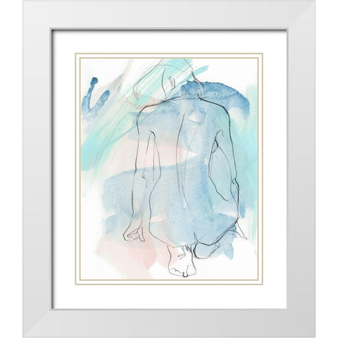 Muse IV White Modern Wood Framed Art Print with Double Matting by Parker, Jennifer Paxton
