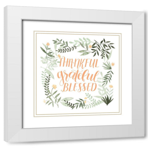 Grateful II White Modern Wood Framed Art Print with Double Matting by Popp, Grace