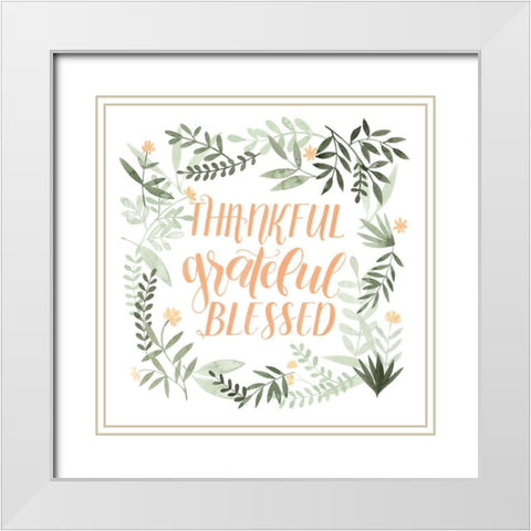 Grateful II White Modern Wood Framed Art Print with Double Matting by Popp, Grace