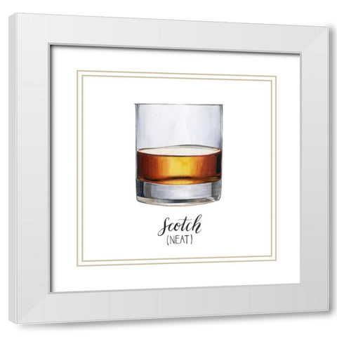 Classic Happy Hour I White Modern Wood Framed Art Print with Double Matting by Popp, Grace