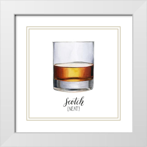 Classic Happy Hour I White Modern Wood Framed Art Print with Double Matting by Popp, Grace