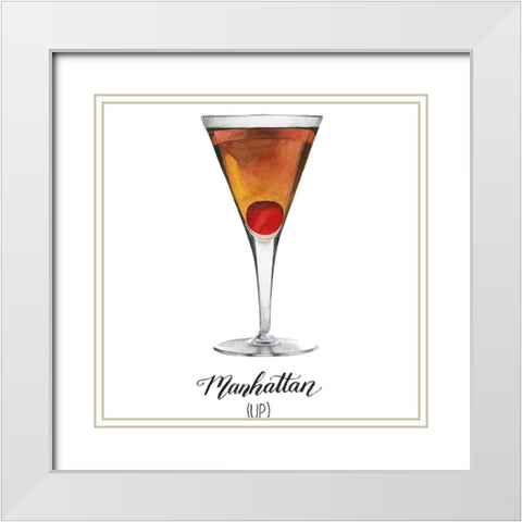 Classic Happy Hour III White Modern Wood Framed Art Print with Double Matting by Popp, Grace