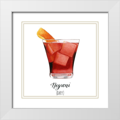 Classic Happy Hour IV White Modern Wood Framed Art Print with Double Matting by Popp, Grace