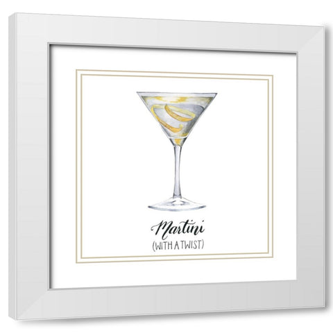 Classic Happy Hour V White Modern Wood Framed Art Print with Double Matting by Popp, Grace