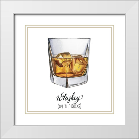 Classic Happy Hour VI White Modern Wood Framed Art Print with Double Matting by Popp, Grace