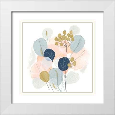 Floral Mazurka IV White Modern Wood Framed Art Print with Double Matting by Vess, June Erica