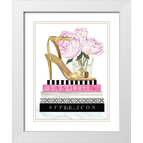 Get Glam I White Modern Wood Framed Art Print with Double Matting by Borges, Victoria
