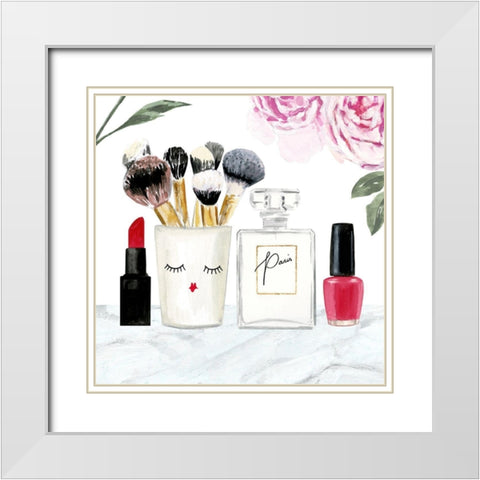 Get Glam X White Modern Wood Framed Art Print with Double Matting by Borges, Victoria