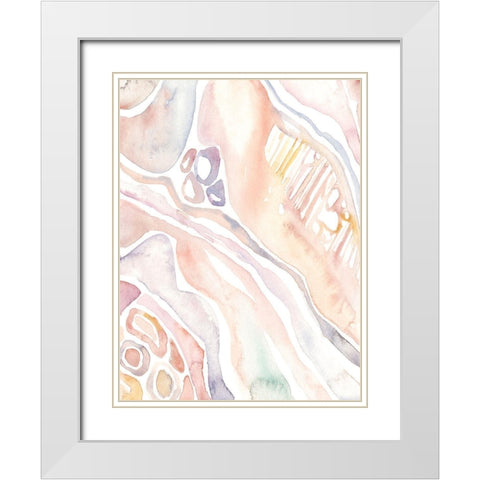 Life Form I White Modern Wood Framed Art Print with Double Matting by Wang, Melissa
