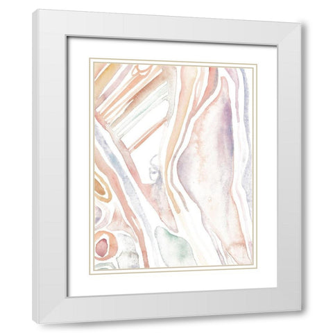 Life Form IV White Modern Wood Framed Art Print with Double Matting by Wang, Melissa