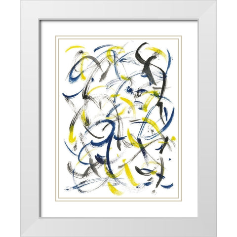 The Appearance of Wind II White Modern Wood Framed Art Print with Double Matting by Wang, Melissa