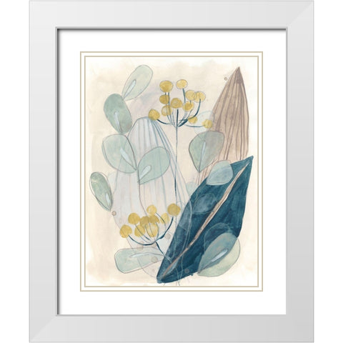 Terra Garden II White Modern Wood Framed Art Print with Double Matting by Vess, June Erica