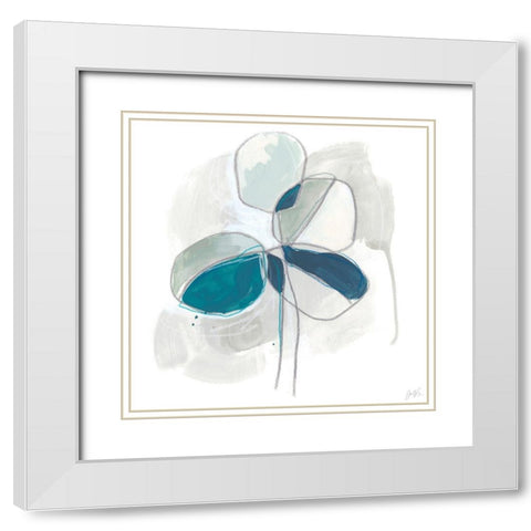 Elliptic Posey IV White Modern Wood Framed Art Print with Double Matting by Vess, June Erica