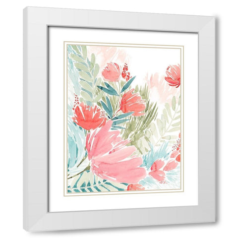 Wilder Bouquet I White Modern Wood Framed Art Print with Double Matting by Popp, Grace
