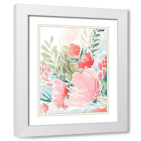 Wilder Bouquet II White Modern Wood Framed Art Print with Double Matting by Popp, Grace