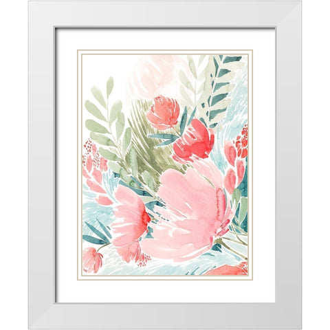Wilder Bouquet II White Modern Wood Framed Art Print with Double Matting by Popp, Grace