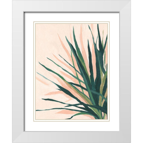 Frond Impression I White Modern Wood Framed Art Print with Double Matting by Scarvey, Emma