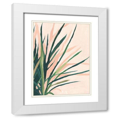 Frond Impression II White Modern Wood Framed Art Print with Double Matting by Scarvey, Emma
