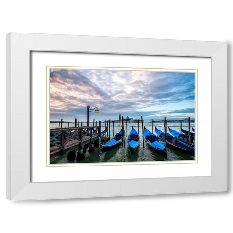 Just Waiting II White Modern Wood Framed Art Print with Double Matting by Head, Danny