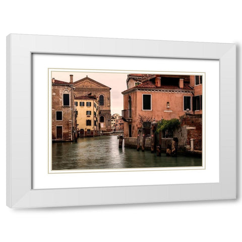 Balcony with a View White Modern Wood Framed Art Print with Double Matting by Head, Danny