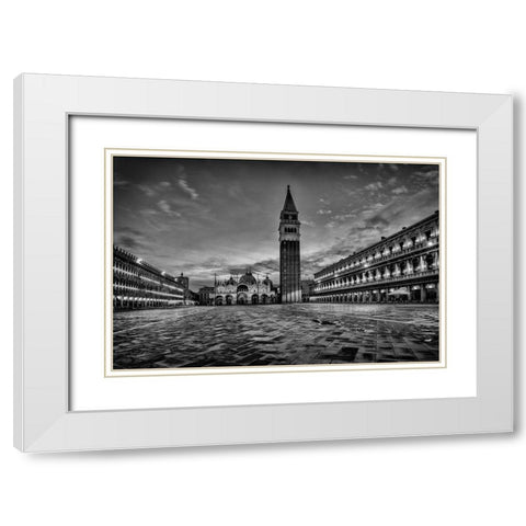 BandW On the Square White Modern Wood Framed Art Print with Double Matting by Head, Danny