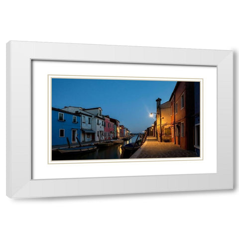 Daybreak in Burano I White Modern Wood Framed Art Print with Double Matting by Head, Danny