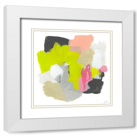 Capriccio I White Modern Wood Framed Art Print with Double Matting by Vess, June Erica