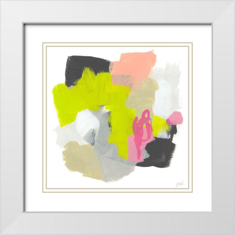 Capriccio I White Modern Wood Framed Art Print with Double Matting by Vess, June Erica