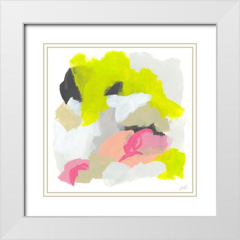Capriccio III White Modern Wood Framed Art Print with Double Matting by Vess, June Erica