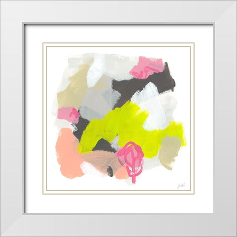 Capriccio IV White Modern Wood Framed Art Print with Double Matting by Vess, June Erica