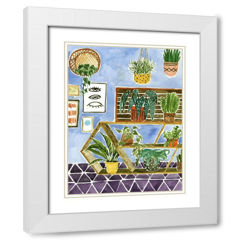 Way to the Jungle I White Modern Wood Framed Art Print with Double Matting by Wang, Melissa