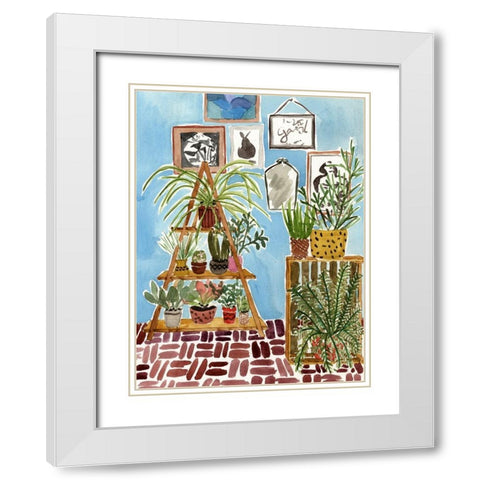 Way to the Jungle III White Modern Wood Framed Art Print with Double Matting by Wang, Melissa