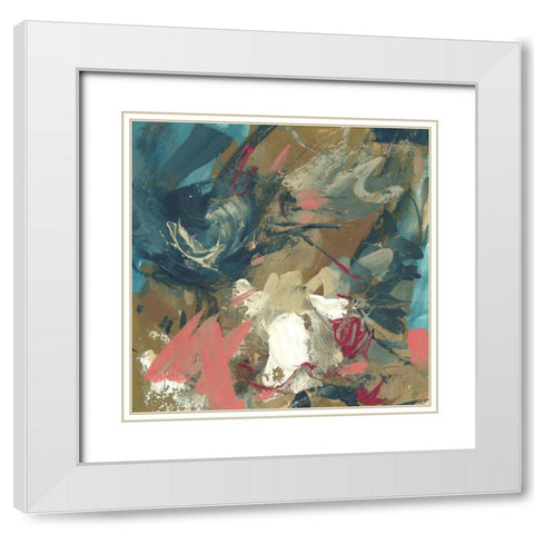 Diffusion Abstract I White Modern Wood Framed Art Print with Double Matting by Wang, Melissa