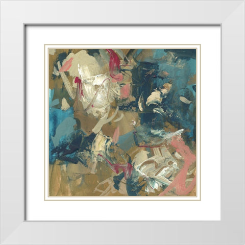 Diffusion Abstract II White Modern Wood Framed Art Print with Double Matting by Wang, Melissa